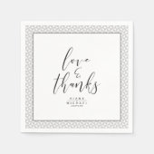 Simply Minimalistの結婚ブラックID感謝してい523 スタンダードカクテルナプキン (正面)