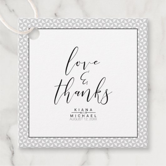 Simply Minimalistの結婚ブラックID感謝してい523 フェイバータグ (正面)