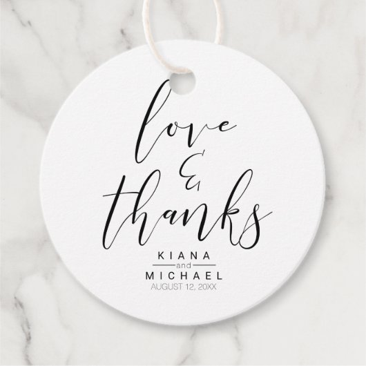 Simply Minimalistの結婚ブラックID感謝してい523 フェイバータグ (正面)