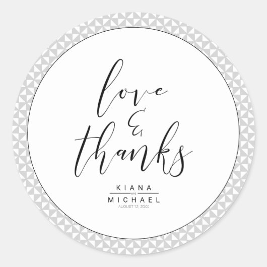 Simply Minimalistの結婚ブラックID感謝してい523 ラウンドシール (正面)