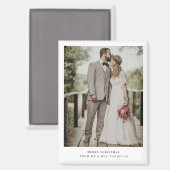 Simply Modern Merry Christmas | Wedding Photo Card マグネット (正面/裏面)