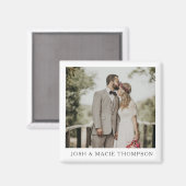 Simply Modern  Wedding Photo Card マグネット (正面/裏面)