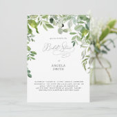 Simply Organic グリーンベリー ブライダルシャワー 招待状 (スタンド正面)