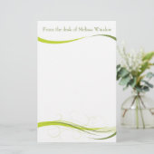 Simply Organic Flowers 5.5" x 8.5" 文房具 便箋 (スタンド正面)