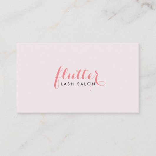 Simply Pink Lashサロン 名刺 (正面)