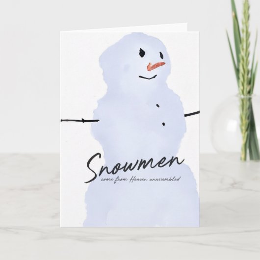 SIMPLY SNOWMAN グリーティングカード サンキューカード (正面)