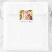 Simply Sweetフォトパーソナライズされた誕生日シール スクエアシール (バッグ)