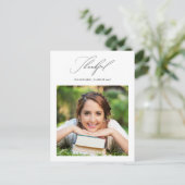 Simply Thank Graduation Photoありがとう ポストカード (スタンド正面)