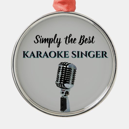 Simply the Best Karaoke Singer メタルオーナメント (正面)