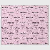 Simply the Best Personalized Pink  ラッピングペーパー (フラット)