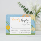 Simply Tropical Wedding RSVPカード (スタンド正面)