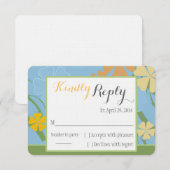 Simply Tropical Wedding RSVPカード (正面/裏面)