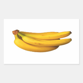 Simply Yellow Bananas Photo in a Bunch 長方形シール