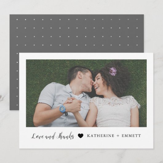 Simply's Thank 結婚 You Photo Card サンキューカード (正面/裏面)