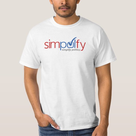 Simpolfyの基本的なティー Tシャツ (正面)