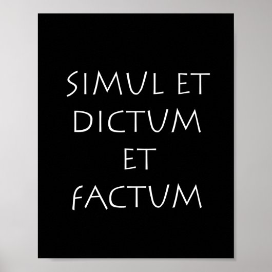 Simul et dictum et factum ポスター (正面)