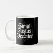 Simul Justus Et Peccator For Reformed Christian コーヒーマグカップ (左)