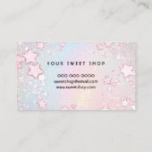 simulated glitter delicate pastel rainbow  名刺 (裏面)