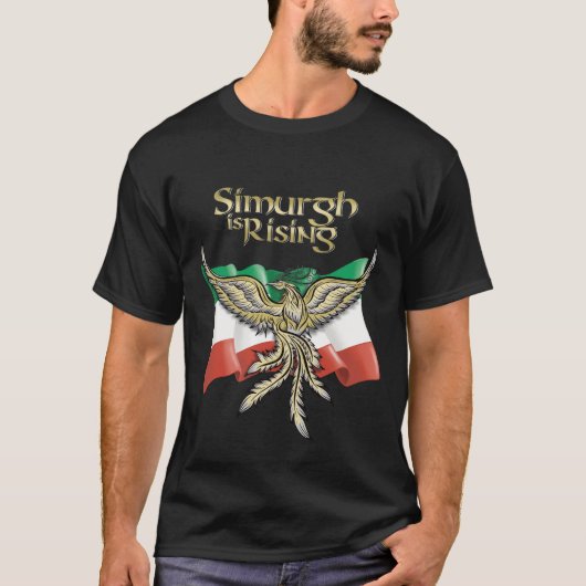 Simurghは上昇しているペルシャ国旗の女性の生活の自由 Tシャツ (正面)