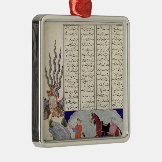 SimurghはZalのRoustemの父を提供します メタルオーナメント (右)