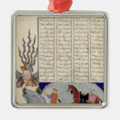 SimurghはZalのRoustemの父を提供します メタルオーナメント (正面)