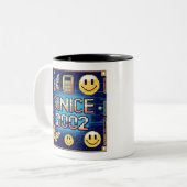 SINCE 2002 -レトロコンピュータピクセルフォント&デジタル ツートーンマグカップ (正面左)