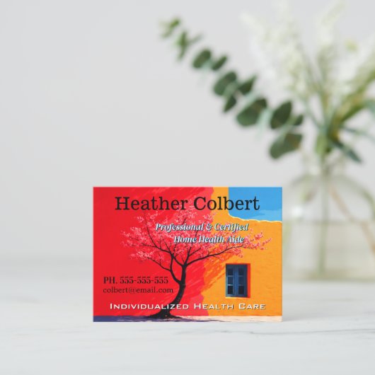 Sincere Friendly Cheerful Professional Caregiver  名刺 (スタンド正面)