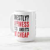 Sincere phrase about happiness コーヒーマグカップ (正面左)