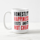 Sincere phrase about happiness コーヒーマグカップ (左)