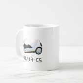 SINCLAIR C5のレトロ車 コーヒーマグカップ (正面左)