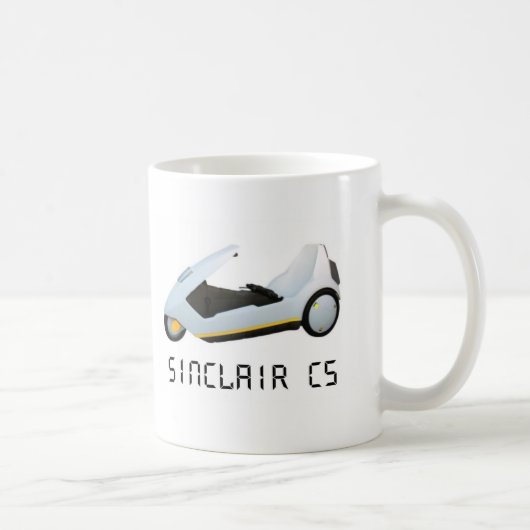 SINCLAIR C5のレトロ車 コーヒーマグカップ (右)