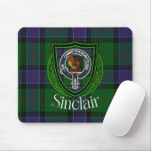 Sinclair Scottish Clan Tartan and Crest  マウスパッド (マウス)