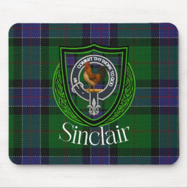 Sinclair Scottish Clan Tartan and Crest マウスパッド