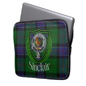 Sinclair Scottish Clan Tartan and Crest  ラップトップスリーブ (正面左)