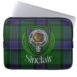 Sinclair Scottish Clan Tartan and Crest ラップトップスリーブ