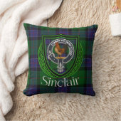 Sinclair Scottish Clan Tartan & Crest クッション (ブランケット)