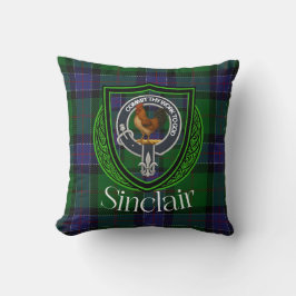 Sinclair Scottish Clan Tartan & Crest クッション