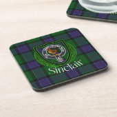 Sinclair Scottish Clan Tartan & Crest コースター (左側)