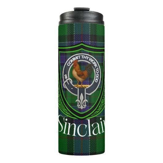 Sinclair Scottish Clan Tartan & Crest タンブラー (正面)