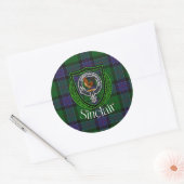 Sinclair Scottish Clan Tartan & Crest ラウンドシール (封筒)