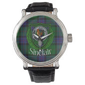 Sinclair Scottish Clan Tartan & Crest 腕時計 (正面)
