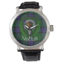 Sinclair Scottish Clan Tartan & Crest