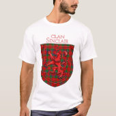 Sinclair Tartan Scottish Plaid Lion Rampant Tシャツ (正面)