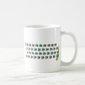 Sinclair ZXスペクトルのキーボードのキー コーヒーマグカップ