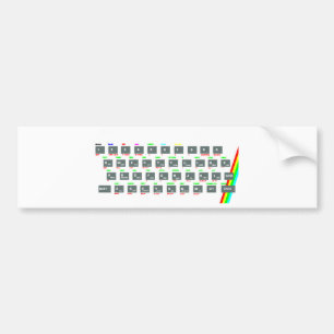 Sinclair ZXスペクトルのキーボードのキー バンパーステッカー