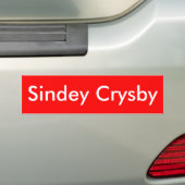 Sindey Crysby バンパーステッカー (車上)