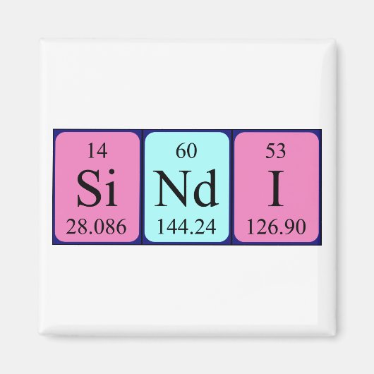 Sindi周期表名磁石 マグネット (正面)