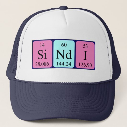 Sindi周期表名hat キャップ (正面)