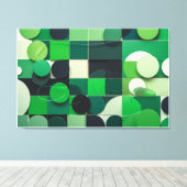 Sinfonía Verde Geométrica キャンバスプリント (インサイチュ (ウッドフロア))