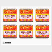 Sing-A-Long Psycho Movie Marquis – カラー スクエアシール (シート)